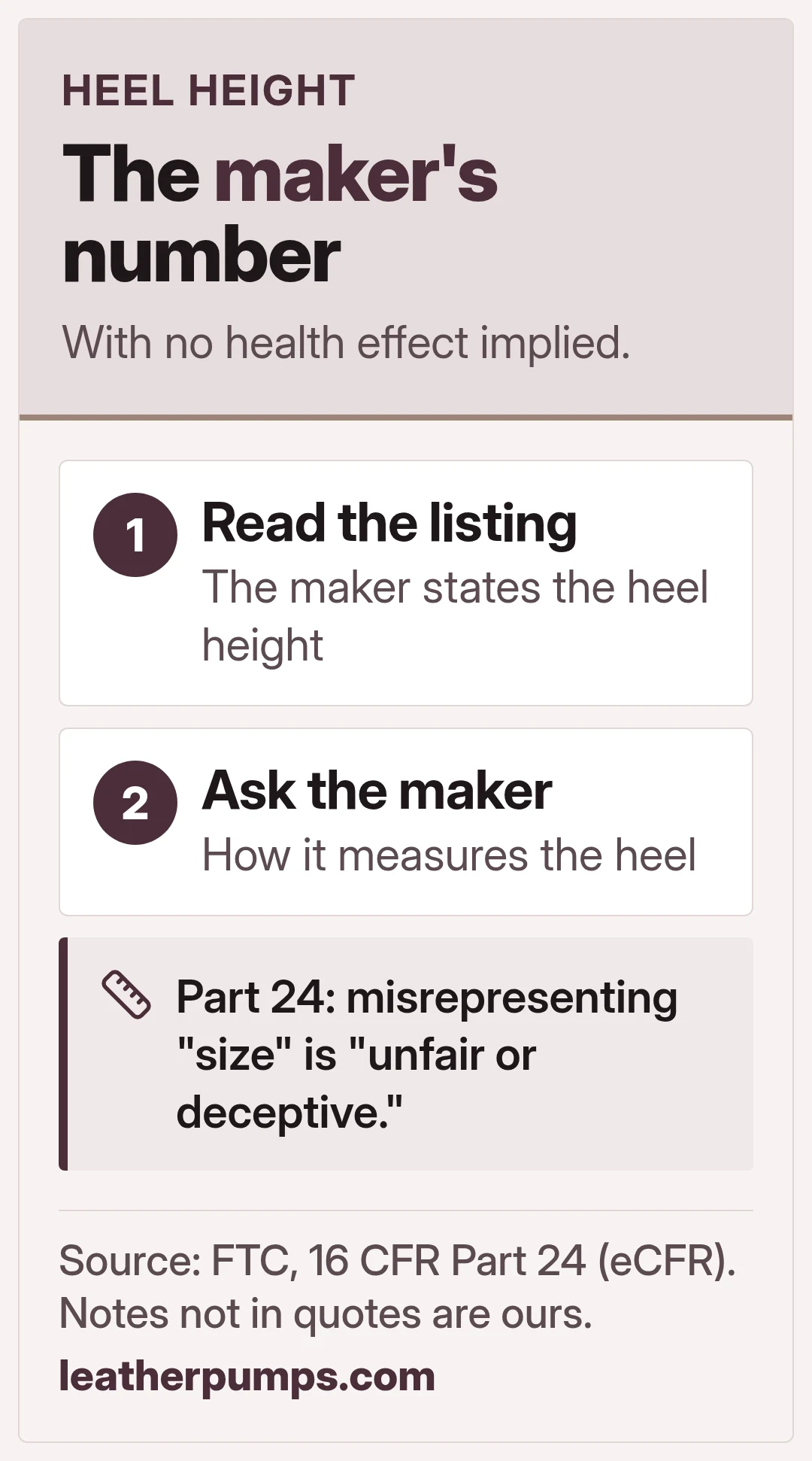 The maker's number. With no health effect implied.